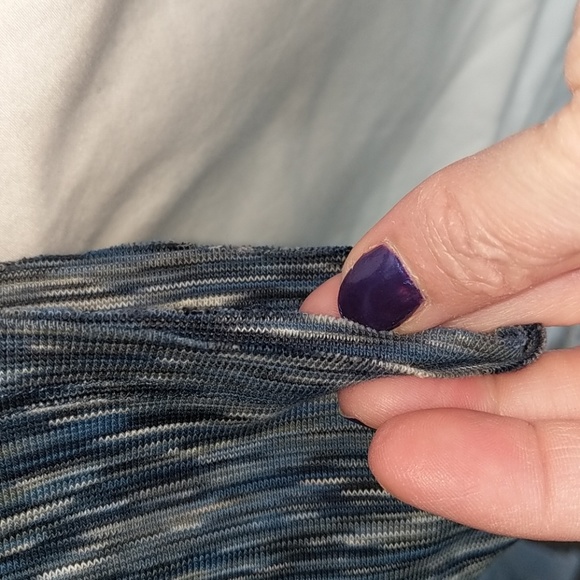 NWT Free People blue space dye tee,L - Picture 6 of 7